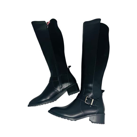 Blondo Sylvia Waterproof Black Leather Over-the-Knee Boots Women’s Size 9 - Picture 6 of 11